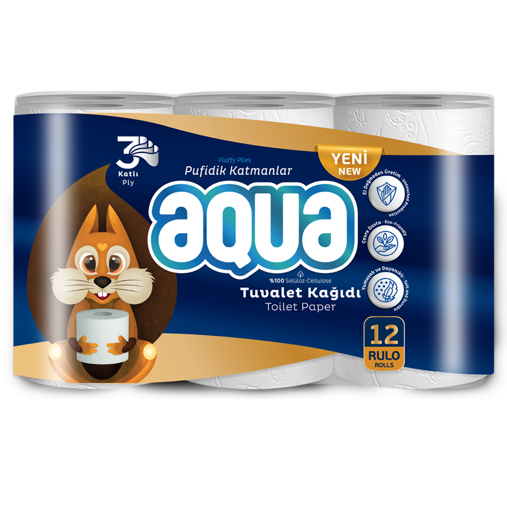 aqua 12li tuvalet kağıdı