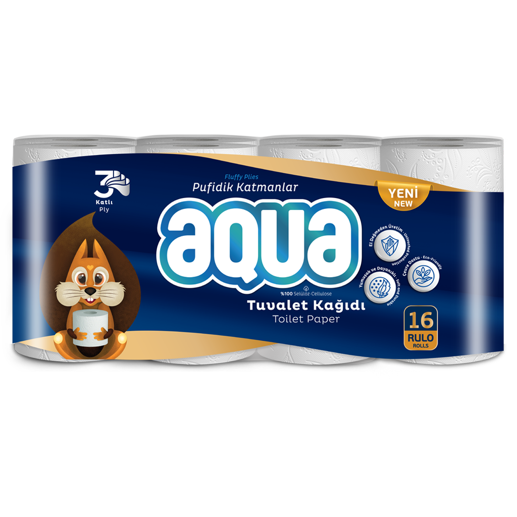 aqua 16lı tuvalet kağıdı