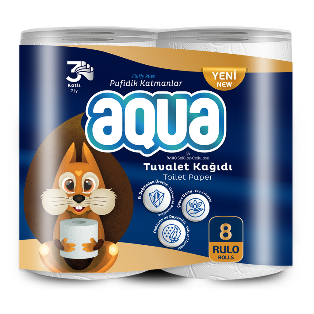 aqua 8li tuvalet kağıdı