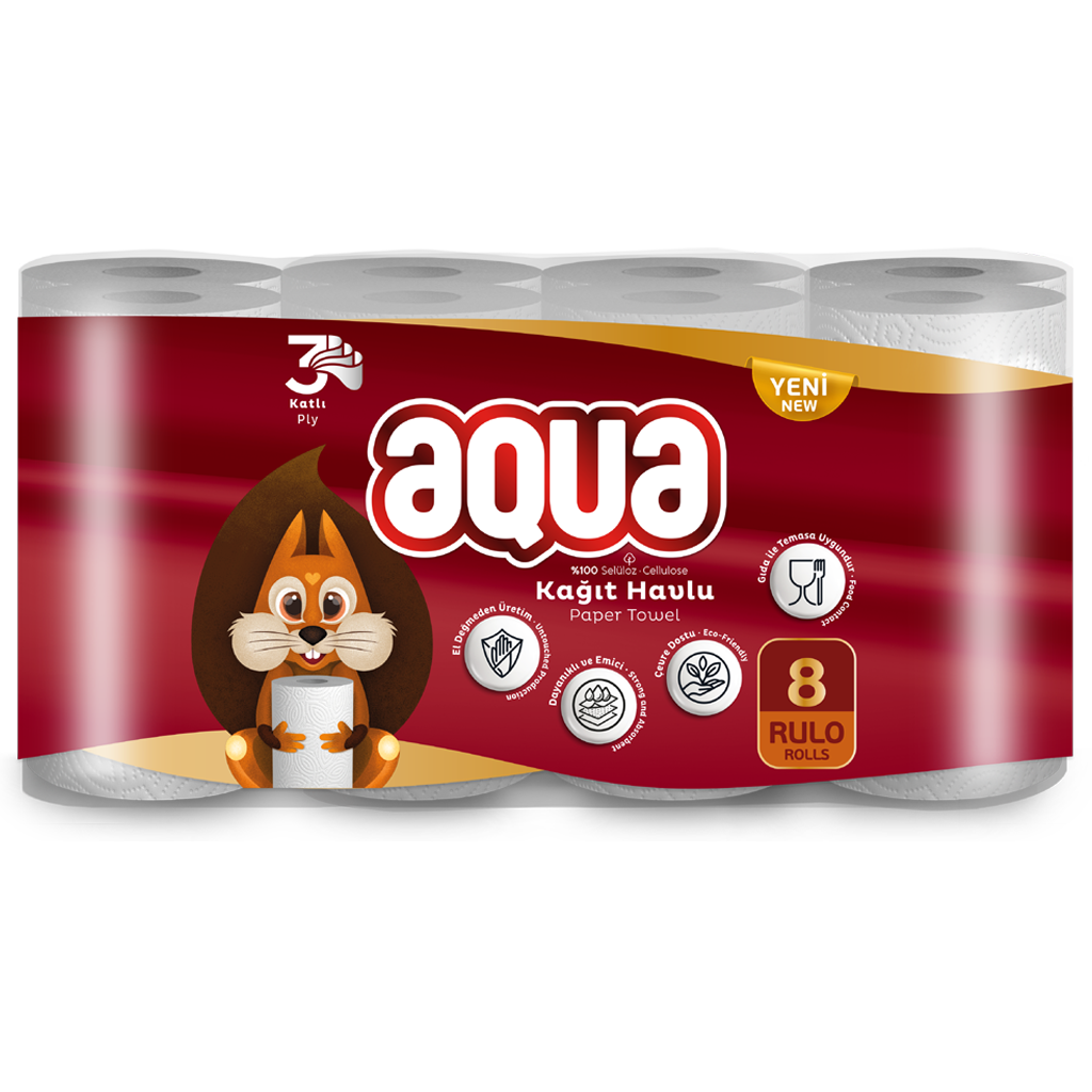 aqua 8li Kağıt Havlu
